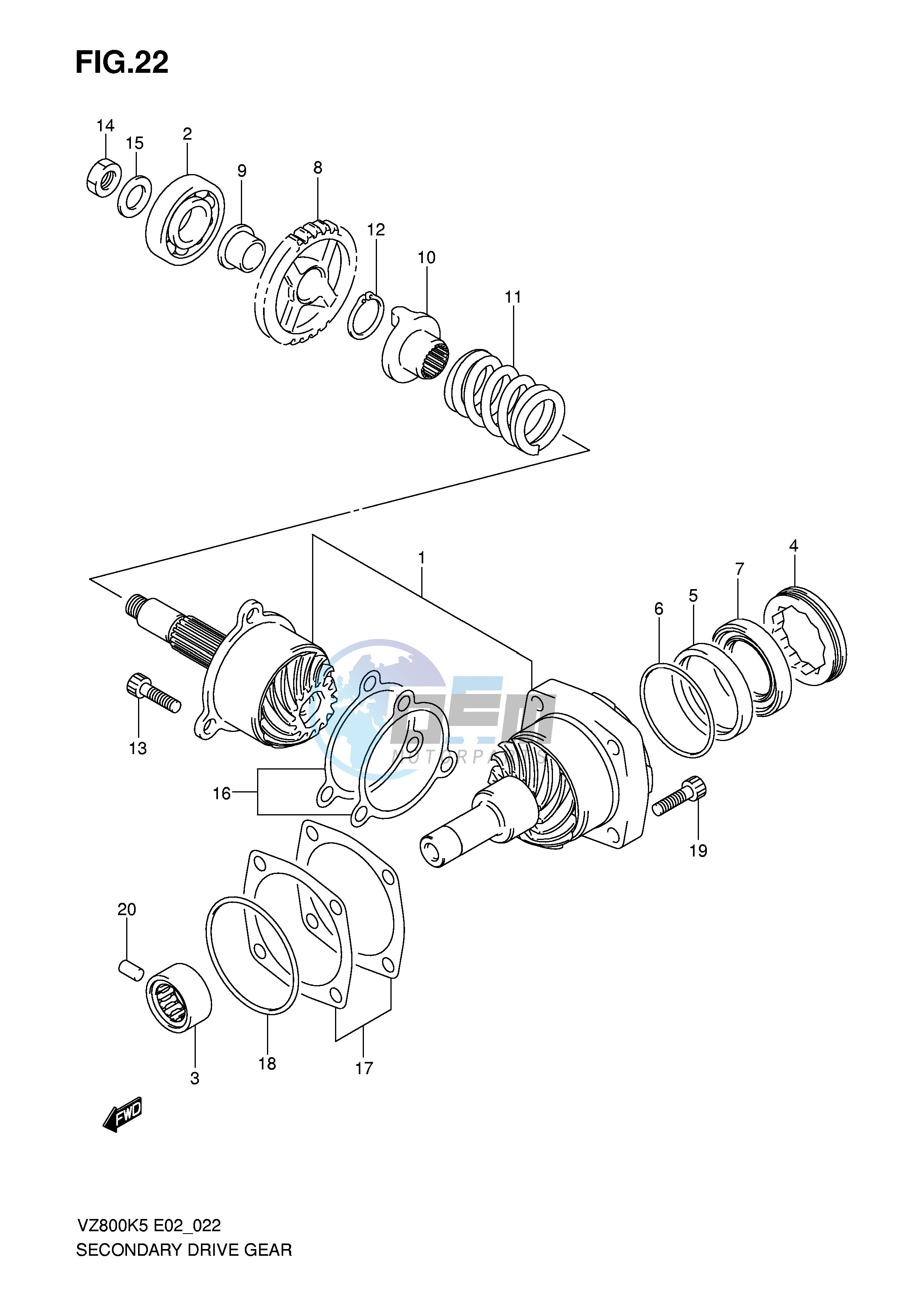 SECONDARY DRIVE GEAR