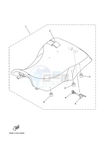 YFM350A YFM350TE GRIZZLY 350 2WD (B142 B143 B144) drawing SEAT