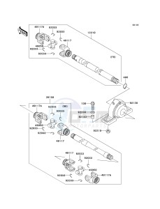 KAF 620 E [MULE 3010 4X4] (E6F-E8F) E6F drawing DRIVE SHAFT-PROPELLER