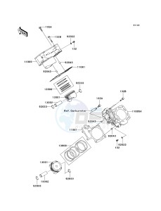 KVF 650 F [BRUTE FORCE 650 4X4I] (F6F-F9F ) F8F drawing CYLINDER_PISTON-- S- -