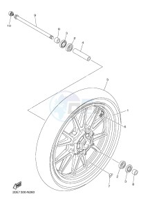 XVS950CU XVS950 XV950 R-SPEC (2DE3) drawing FRONT WHEEL