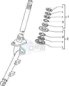 Zip 50 SP drawing Steering bearing ball tracks