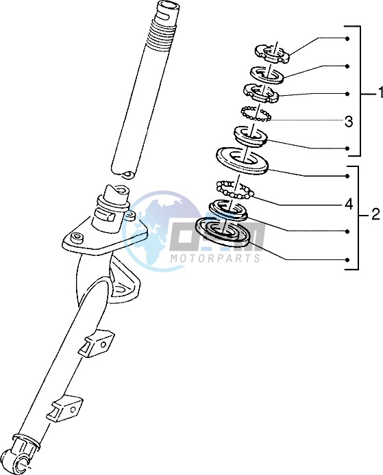 Steering bearing ball tracks