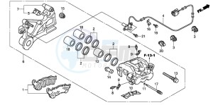 CBF1000A drawing REAR BRAKE CALIPER (CBF1000A/T/S)