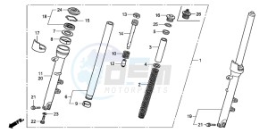 CBF600SA drawing FRONT FORK