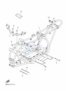 YFM90R (BD3R) drawing FRAME