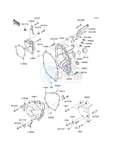 ZX 600 N [ZX-6RR] (N1) N1 drawing ENGINE COVER-- S- -