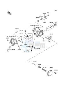 KVF650_4X4 KVF650FCS EU GB drawing Carburetor Parts