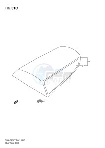 GSX-R750 (E2) drawing SEAT TAIL BOX (MODEL K3)