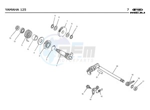 RS2-125-NACKED-BLUE drawing KICKSTART SHAFT  EURO2