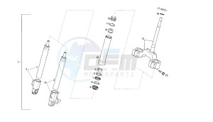 GP1 LOW SEAT - 125 CC VTHPS1B1A EU3 drawing FRONT FORK