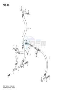 GSF1250 (E2) Bandit drawing FRONT BRAKE HOSE (GSF1250L0)