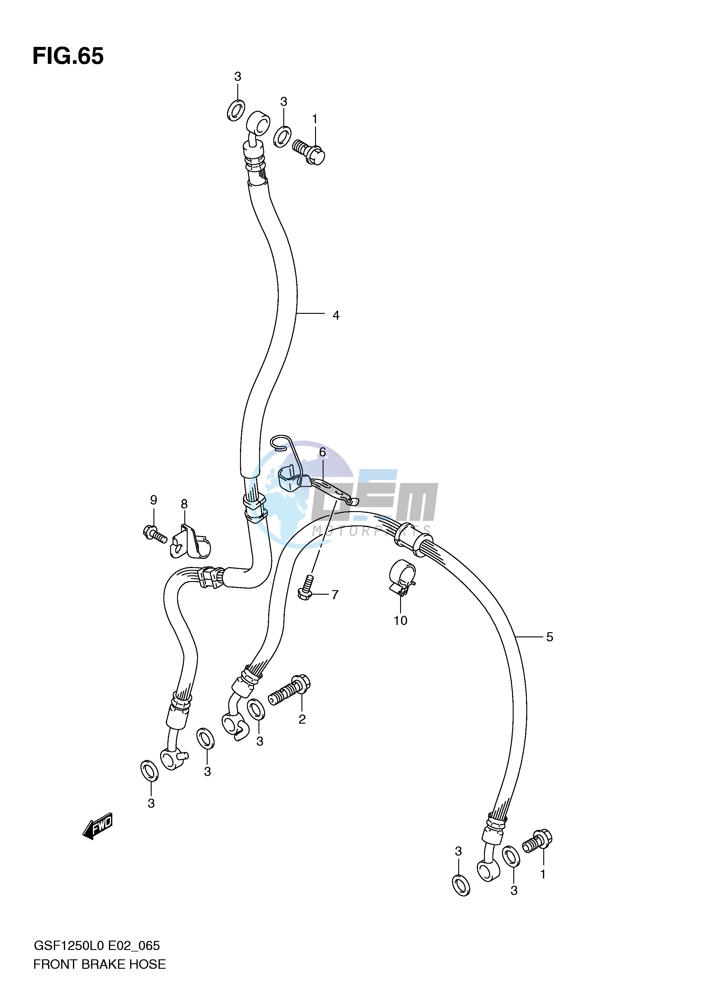 FRONT BRAKE HOSE (GSF1250L0)