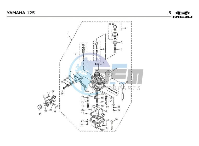 CARBURETTOR  Yamaha 125 4T EURO2