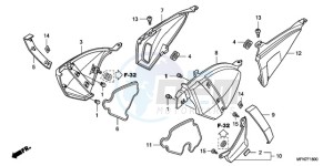 CB1000RA France - (F / CMF) drawing SIDE COVER