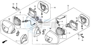 GL1800A drawing FRONT WINKER/MIRROR