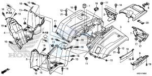 TRX420FA1H TRX420 ED drawing REAR FENDER