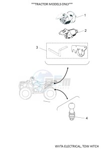 YFM450FWB KODIAK 450 (BJ5E) drawing WVTA ELECTRICAL, TOW HITCH