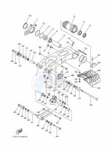 YFZ450R (BW2P) drawing REAR ARM