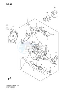 LT-R450 (E28-E33) drawing THROTTLE BODY (MODEL K6 K7 K8)