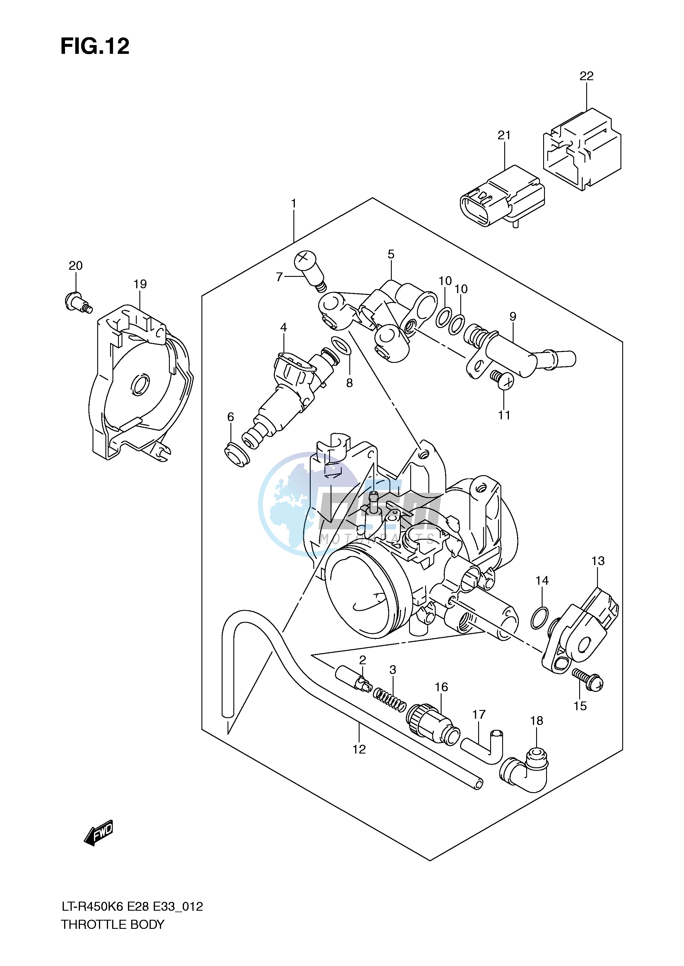 THROTTLE BODY (MODEL K6 K7 K8)