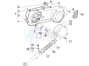 Runner 50 SP 2012 in fiche drawing Crankcase cover - Crankcase cooling