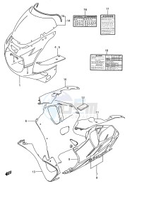 GSX-R750W (E28) drawing COWLING BODY (MODEL N M18,L97)