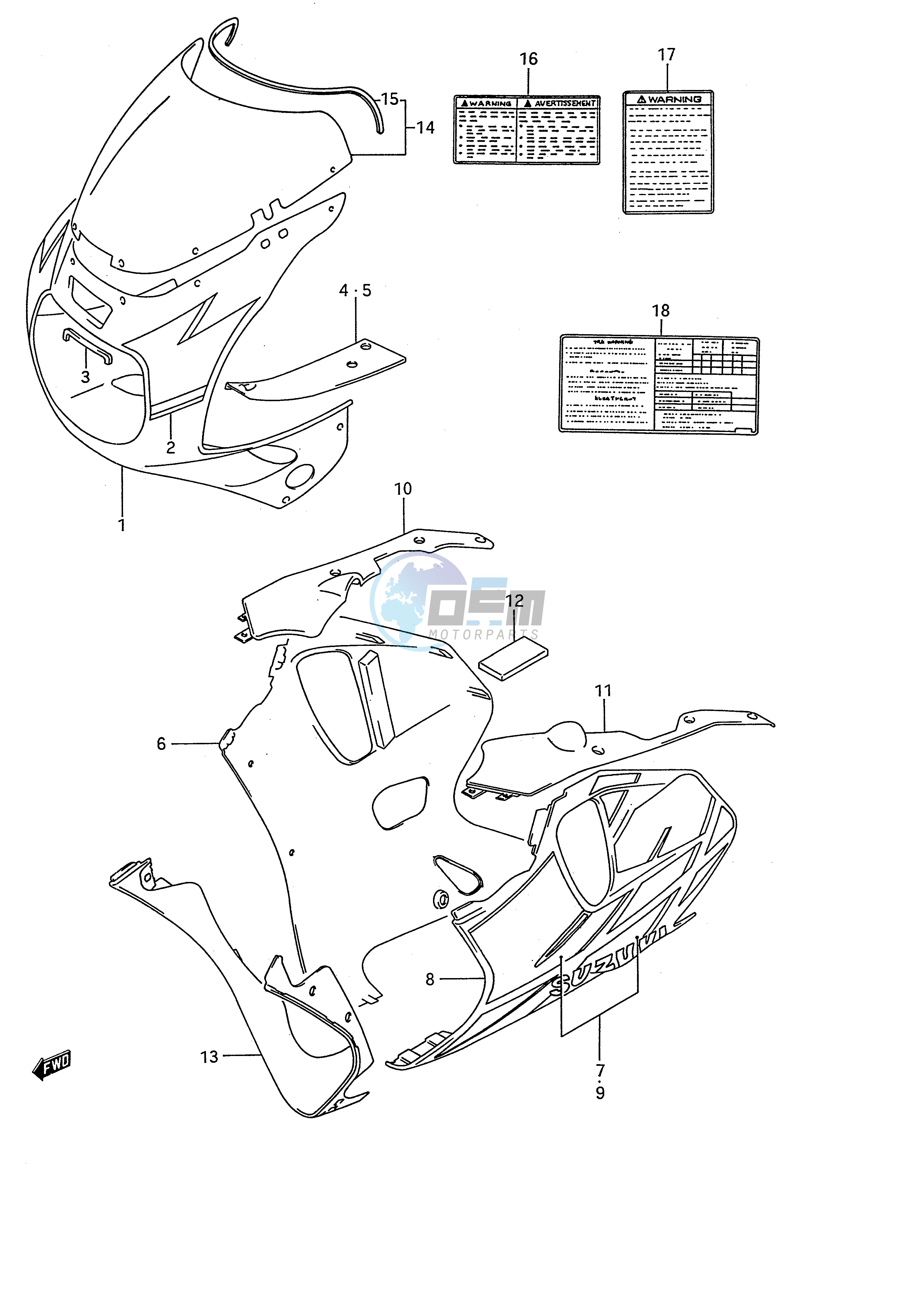 COWLING BODY (MODEL N M18,L97)