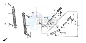 SH50D drawing REAR CUSHION/ PILLION STEP