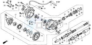 TRX350TE FOURTRAX ES drawing FRONT FINAL GEAR (TRX350FM/FE)