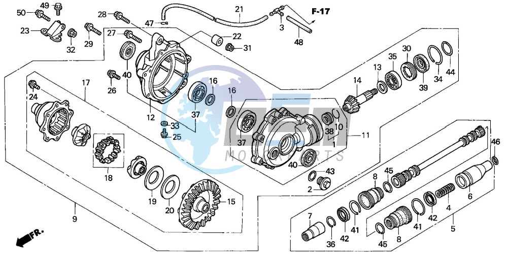 FRONT FINAL GEAR (TRX350FM/FE)