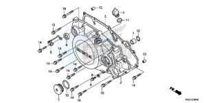 CRF150RD CRF150R Europe Direct - (ED) drawing R. CRANKCASE COVER