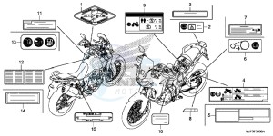 CRF1000AG CRF1000 - Africa Twin - ABS Europe Direct - (ED) drawing CAUTION LABEL