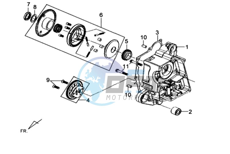 CRANKCASE RIGHT / OILPUMP