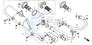 XR650R drawing EXHAUST MUFFLER