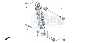 TRX420TE FOURTRAX ES drawing REAR CUSHION