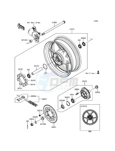 Z800_ABS ZR800BEF FR GB XX (EU ME A(FRICA) drawing Rear Hub