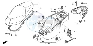 SES125 drawing SEAT/LUGGAGE BOX