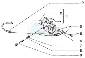 Runner 50 SP drawing Front brake piping-front brake caliper