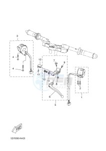 YZF-R125 R125 (5D78 5D78 5D78) drawing HANDLE SWITCH & LEVER