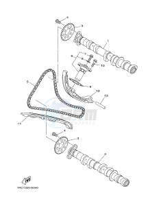 MT09A MT-09 ABS 900 (2DRN) drawing CAMSHAFT & CHAIN