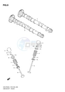 GSX-R600 (E3) drawing CAM SHAFT - VALVE