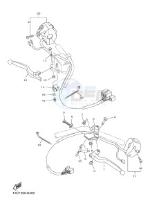 XVS950CU XV950 (2DE2) drawing HANDLE SWITCH & LEVER