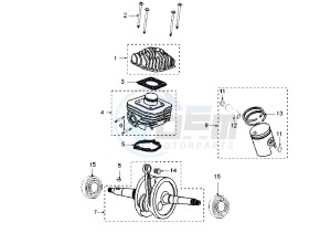 LUDIX 14 ELEGANT - 50 cc drawing CYLINDER HEAD