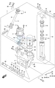 DF 300AP drawing Trim Cylinder w/Transom (X or XX)