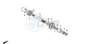 XR100R drawing KICK STARTER SPINDLE