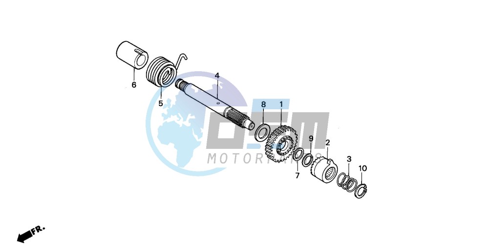 KICK STARTER SPINDLE