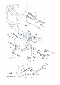 XTZ690 TENERE 700 (BFF2) drawing STAND & FOOTREST