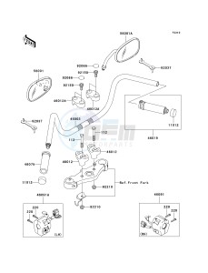 VN 1500 B [VULCAN 88 SE] (B1-B3) N8F drawing HANDLEBAR