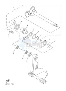 WR250X (32DP) drawing SHIFT SHAFT